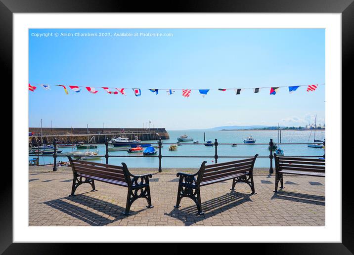 Minehead Harbour Framed Mounted Print by Alison Chambers