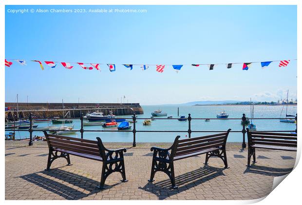 Minehead Harbour Print by Alison Chambers