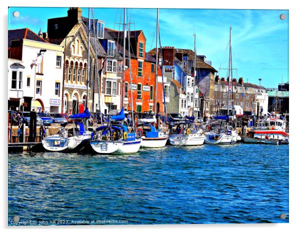 Weymouth, Dorset. Acrylic by john hill