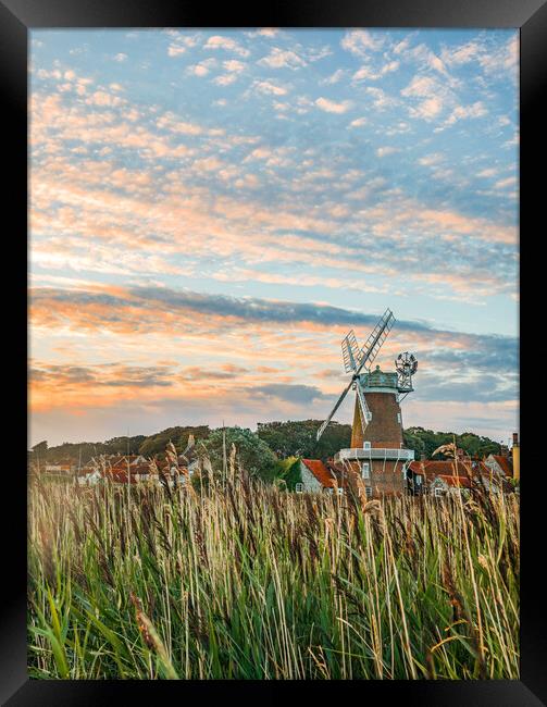 Cley Windmill at Sunrise Framed Print by Bryn Ditheridge