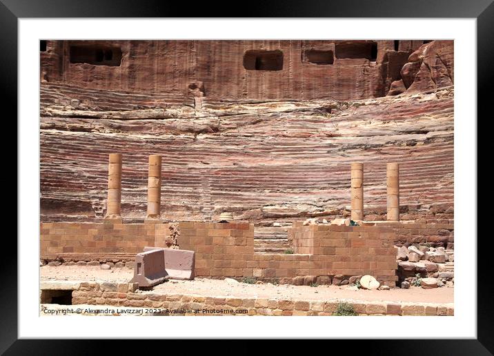 The Amphitheatre in Petra Framed Mounted Print by Alexandra Lavizzari
