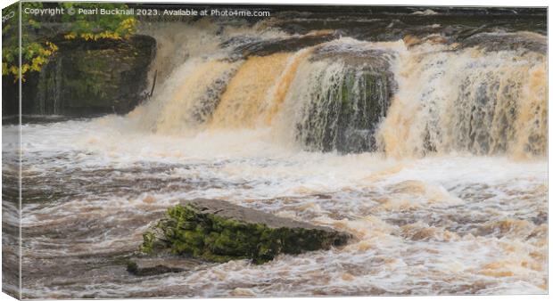 Aysgarth Falls on River Ure in Wensleydale Yorkshi Canvas Print by Pearl Bucknall