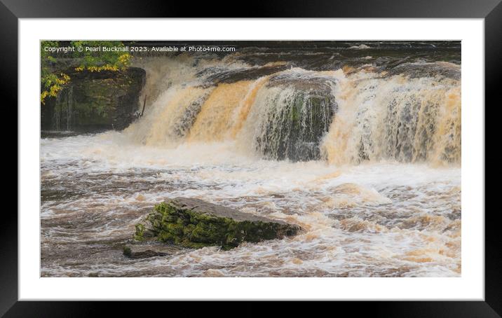 Aysgarth Falls on River Ure in Wensleydale Yorkshi Framed Mounted Print by Pearl Bucknall