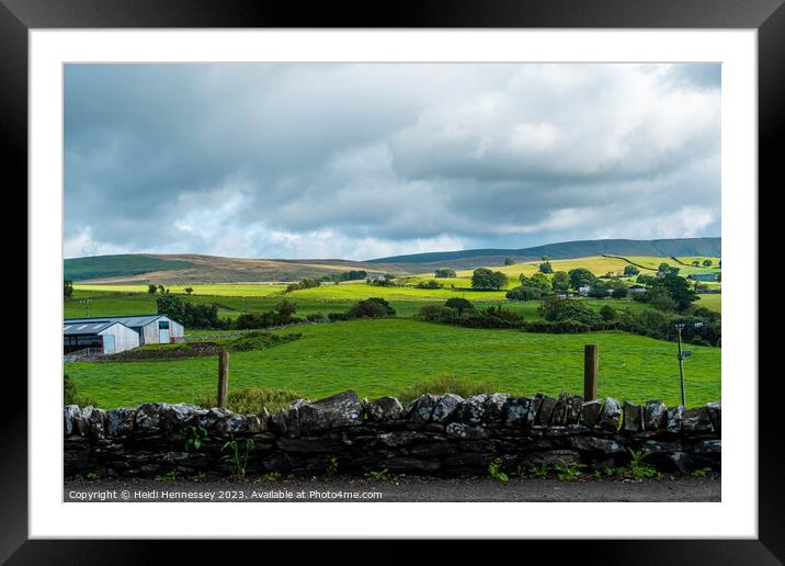 Serene Pastoral Symphony of the amazing Welsh Coun Framed Mounted Print by Heidi Hennessey