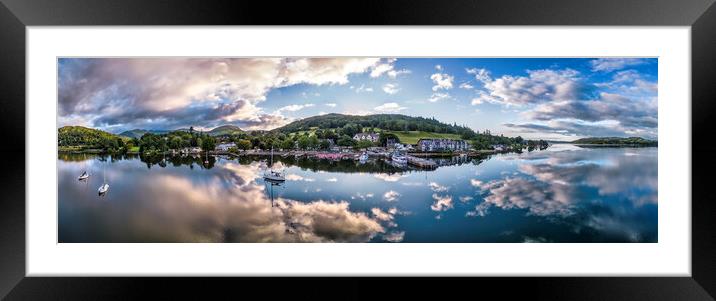 Lake Windermere Panoramic: Ambleside Waterfront Framed Mounted Print by Tim Hill