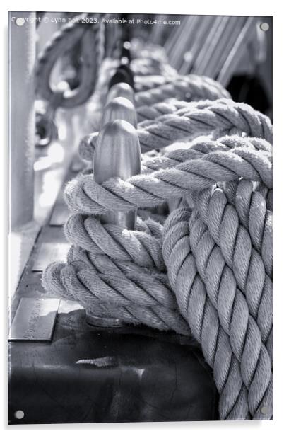 Ships Ropes Acrylic by Lynn Bolt