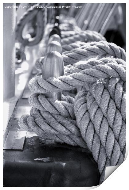 Ships Ropes Print by Lynn Bolt