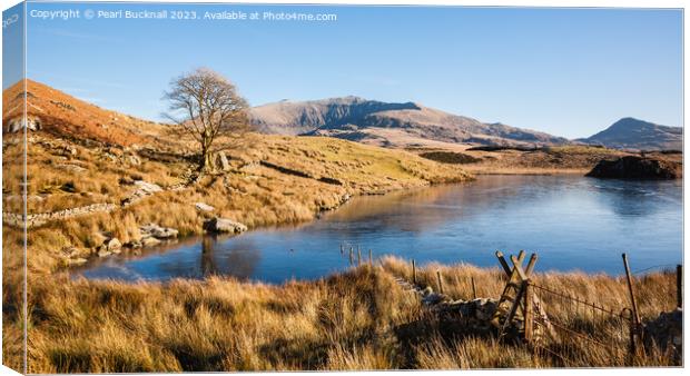 Snowdonia Lakes and Mountains Canvas Print by Pearl Bucknall