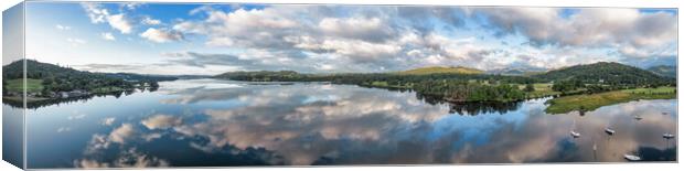 Lake District Panoramic, Lake Windermere Canvas Print by Tim Hill