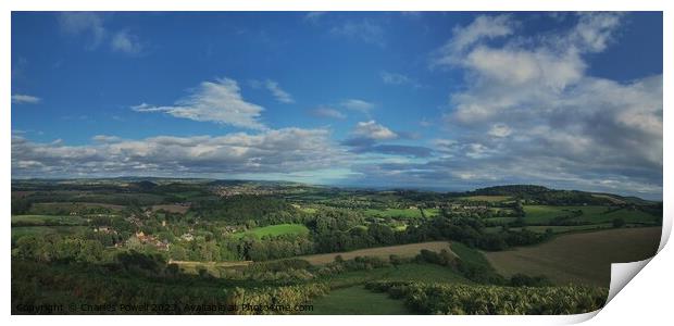 Colmers Hill panorama Print by Charles Powell