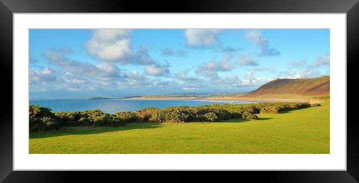 Rhossili Bay. Framed Mounted Print by Becky Dix