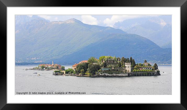 Isola Bella, Stresa, Lake Maggiore, Italy Framed Mounted Print by John Keates