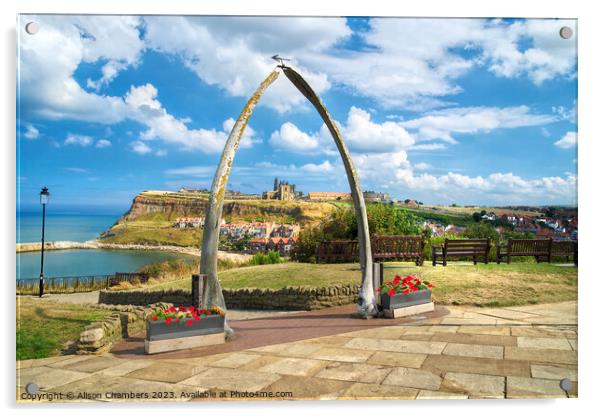Whitby Whalebone Arch Acrylic by Alison Chambers