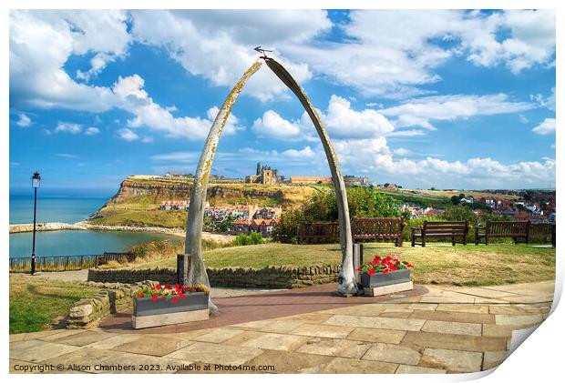 Whitby Whalebone Arch Print by Alison Chambers