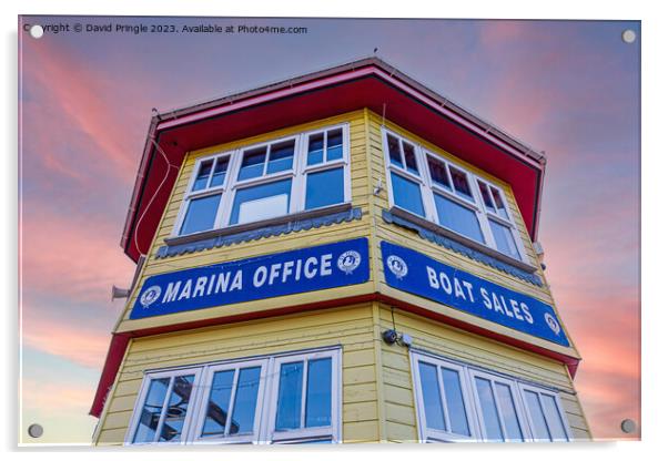 Marina Office Acrylic by David Pringle