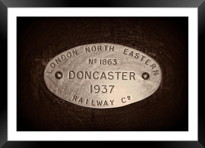 Doncaster 1937 Steam Train. Framed Mounted Print by Celtic Origins