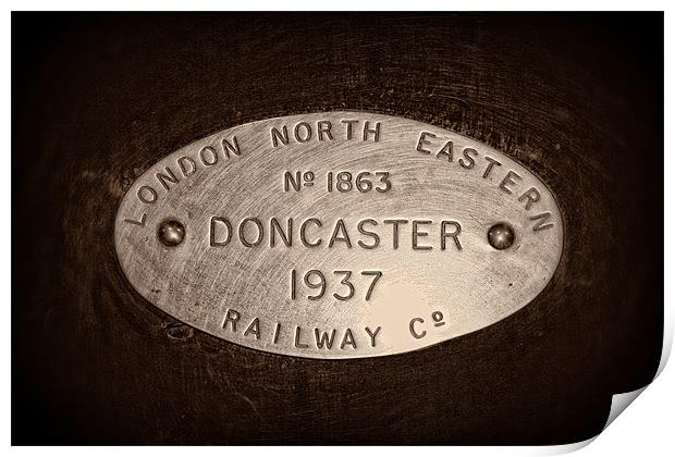 Doncaster 1937 Steam Train. Print by Celtic Origins