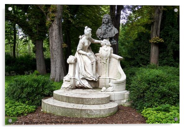 Monument to Watteau, Paris Acrylic by Paul Boizot
