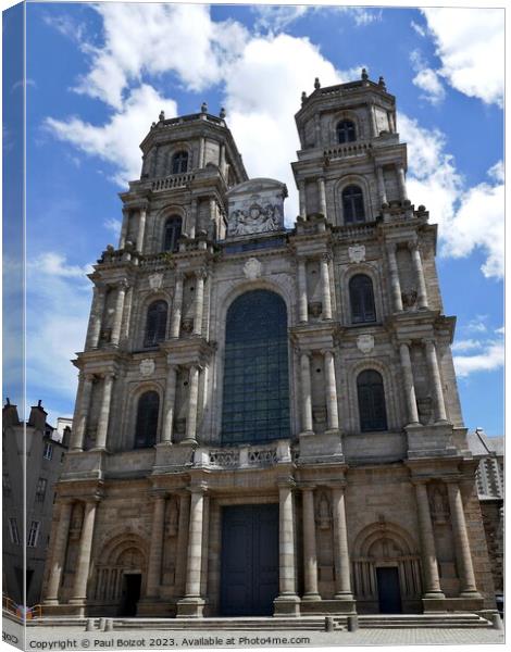 Rennes cathedral  Canvas Print by Paul Boizot