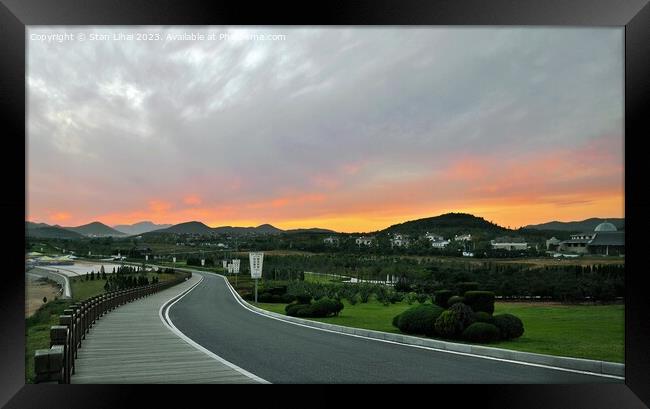 Outdoor road Framed Print by Stan Lihai