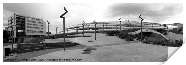 Rennes rail station panorama, monochrome Print by Paul Boizot