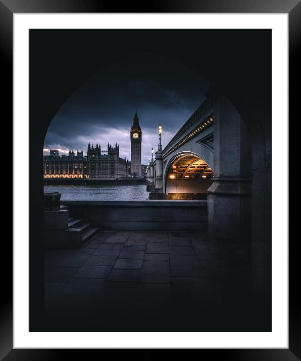 Westminster Lights Framed Mounted Print by Mark Jones