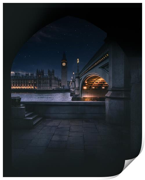 London at Night Print by Mark Jones