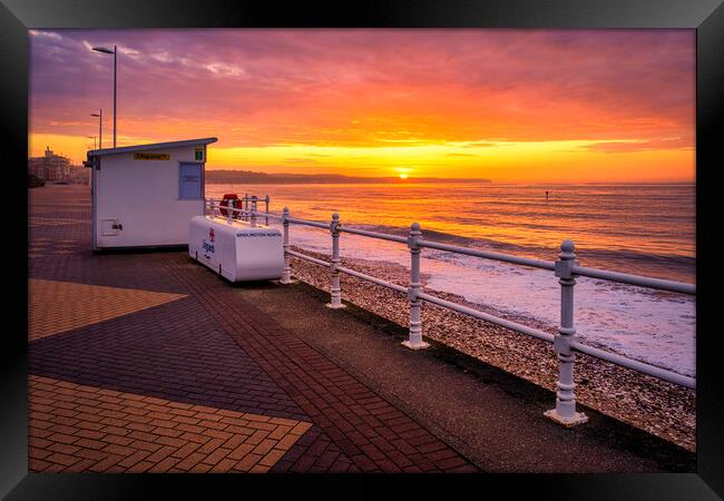 Bridlington Sunrise North Beach Framed Print by Tim Hill