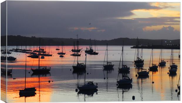 Sunrise in falmouth bay cornwall Canvas Print by Kevin Britland