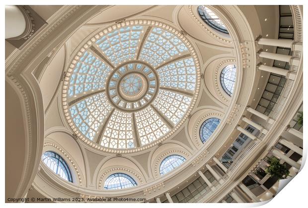 Dome level at Westfield shopping mall, San Francisco Print by Martin Williams
