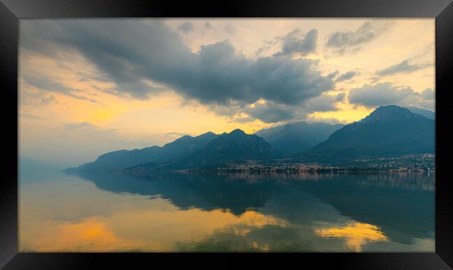 Sublime Sunrise Over Lake Como Framed Print by Phil Durkin DPAGB BPE4