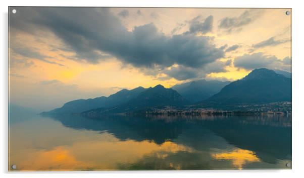 Sublime Sunrise Over Lake Como Acrylic by Phil Durkin DPAGB BPE4