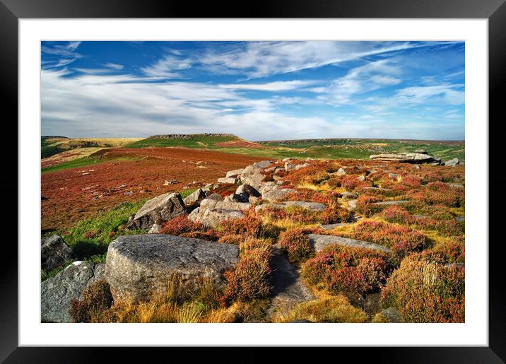 View from Over Owler Tor   Framed Mounted Print by Darren Galpin