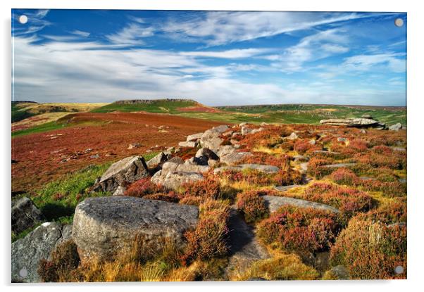 View from Over Owler Tor   Acrylic by Darren Galpin