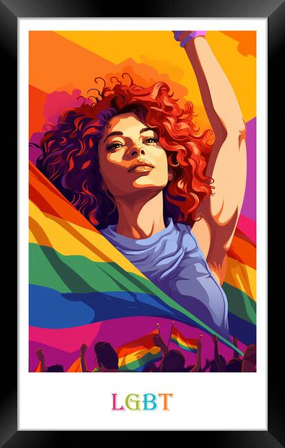 LGBT Poster Framed Print by Steve Smith