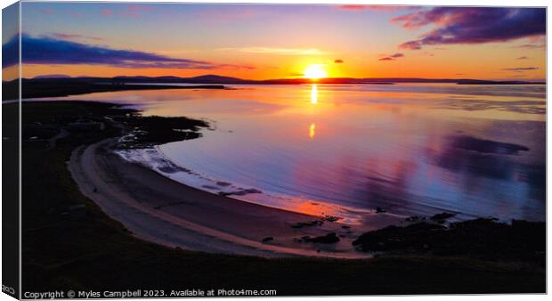 Sunset over Orkney  Canvas Print by Myles Campbell