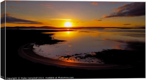 Orkney sunset  Canvas Print by Myles Campbell