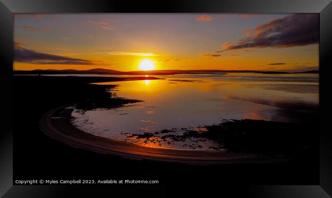 Orkney sunset  Framed Print by Myles Campbell