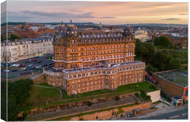 Grand Hotel Sunrise Canvas Print by Apollo Aerial Photography