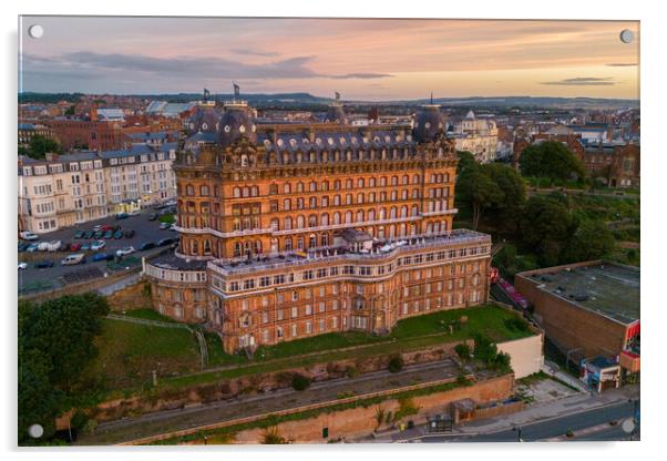 Grand Hotel Sunrise Acrylic by Apollo Aerial Photography
