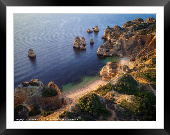 Camilo beach in Lagos, Algarve, Portugal Framed Mounted Print by Paulo Rocha
