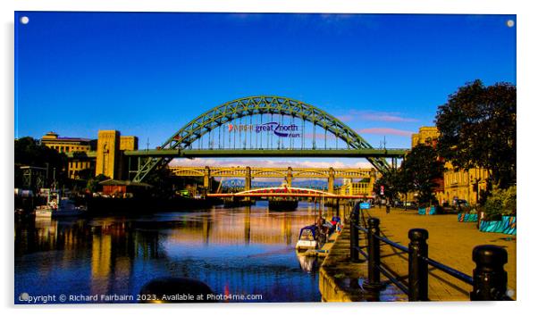 Tyneside Bridges Acrylic by Richard Fairbairn