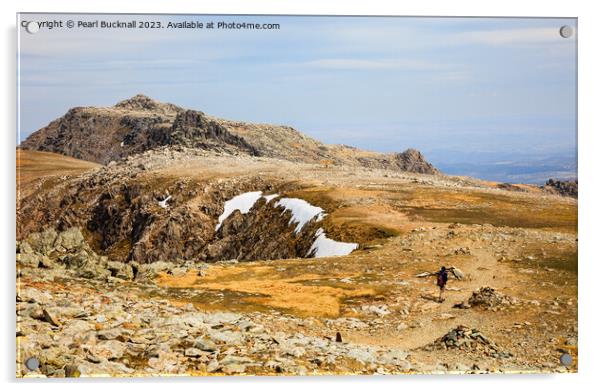 Glyder Fach Snowdonia Mountain Landscape Acrylic by Pearl Bucknall