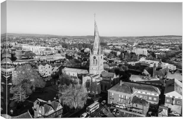 Chesterfields Crooked Spire Canvas Print by Apollo Aerial Photography