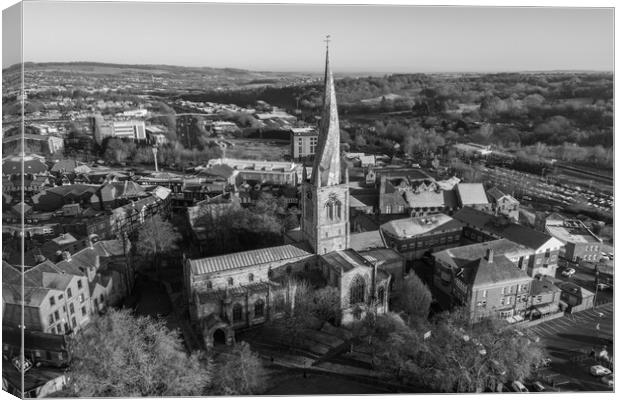Chesterfields Crooked Spire Canvas Print by Apollo Aerial Photography
