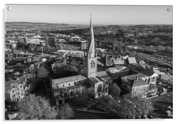 Chesterfields Crooked Spire Acrylic by Apollo Aerial Photography