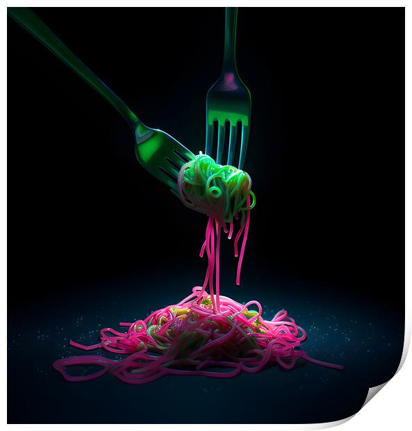 Spaghetti colors Print by Martin Smith