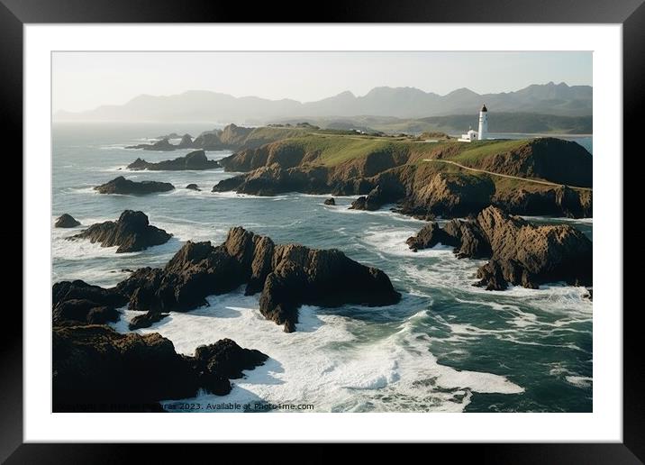 A beautiful shot of a lighthouse on a coastline. Framed Mounted Print by Michael Piepgras