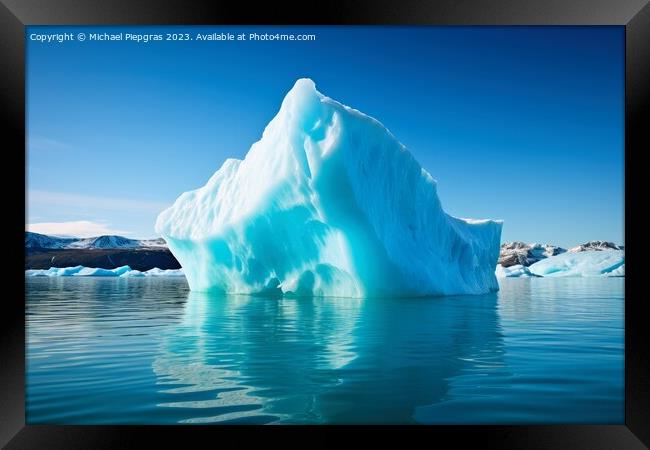 Beautiful shot of an iceberg on a sunny day.^ Framed Print by Michael Piepgras