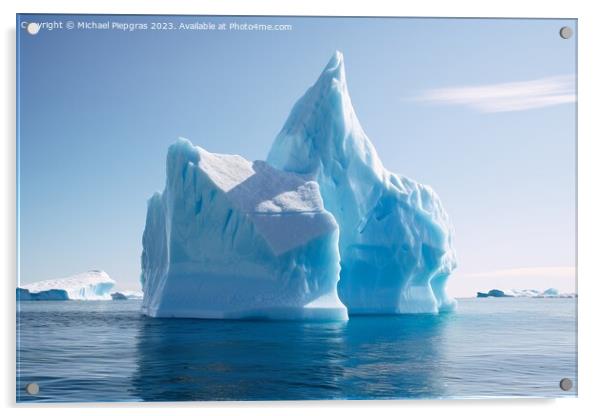 Beautiful shot of an iceberg on a sunny day.^ Acrylic by Michael Piepgras